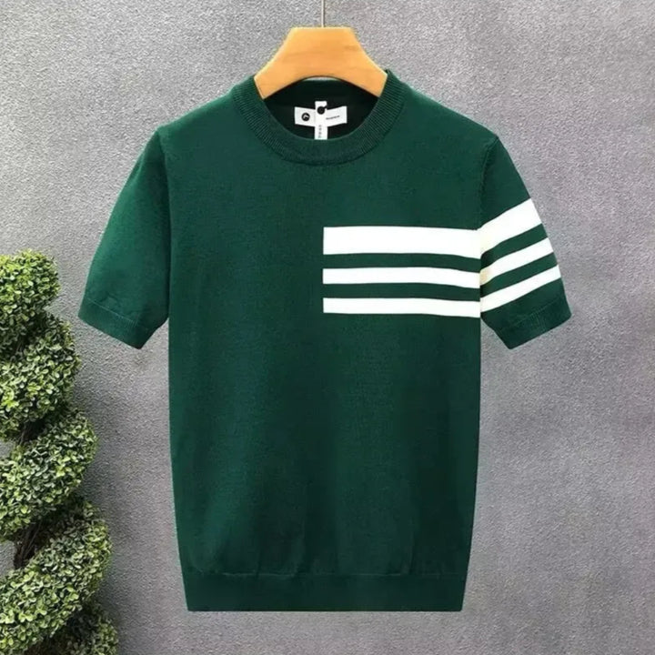 Sam Contrast-Stripe Knit Tee