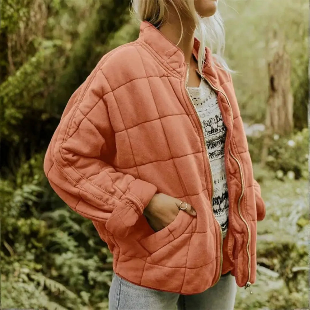 Sandy Oversized Quilted Fleece Zip Jacket Artisio