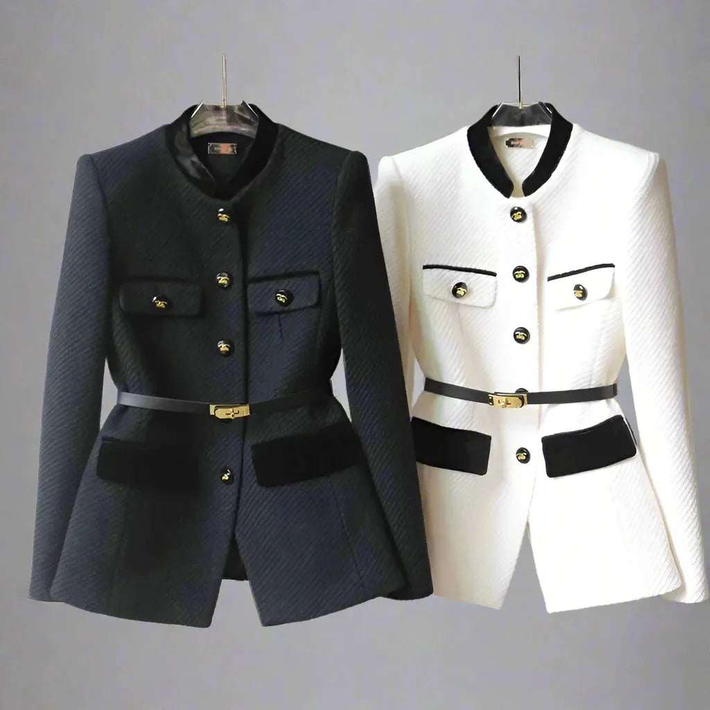 Sadie Tweed Belted Blazer