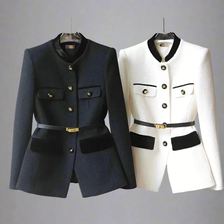 Sadie Tweed Belted Blazer