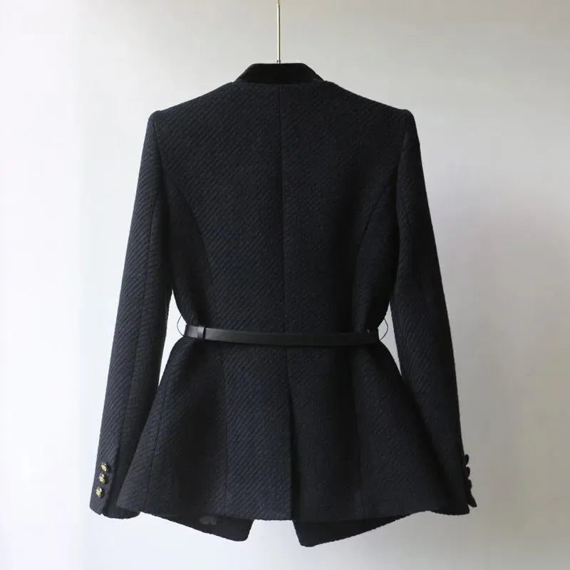Sadie Tweed Belted Blazer Artisio