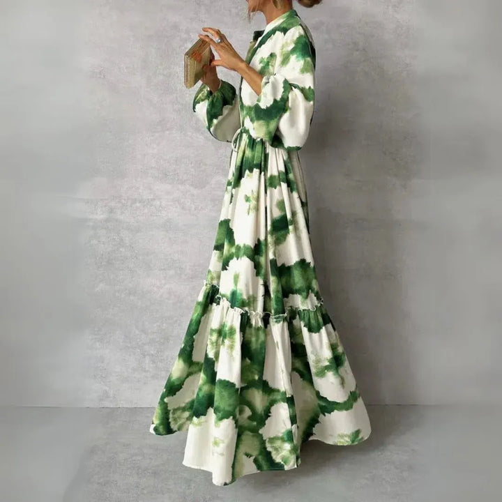 Savannah V-Neck Tiered Maxi Dress