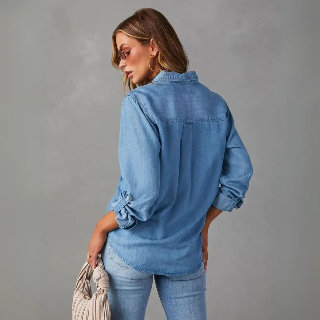 Savannah Button-Up Denim Shirt