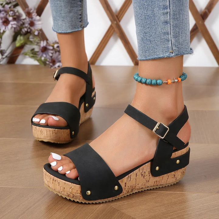 Selena Crisscross Jute Platform Sandals