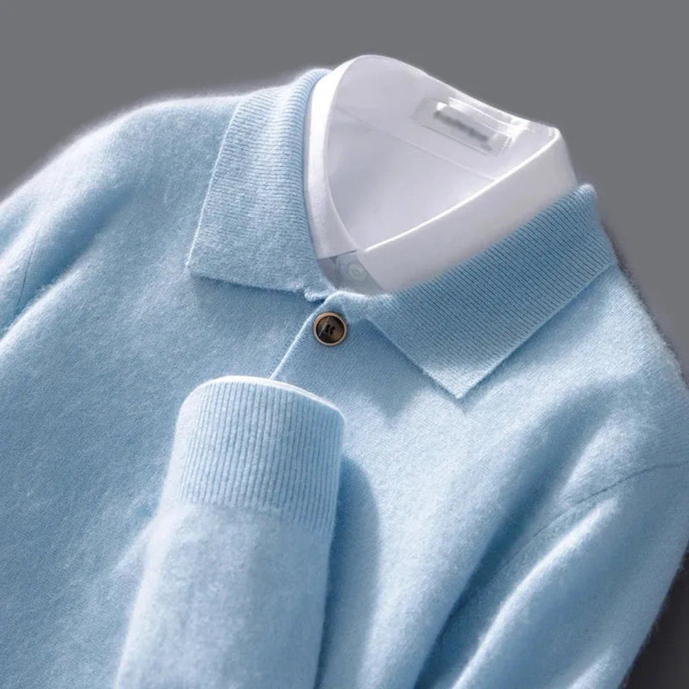 Sereno Men's Cashmere Polo Sweater Artisio