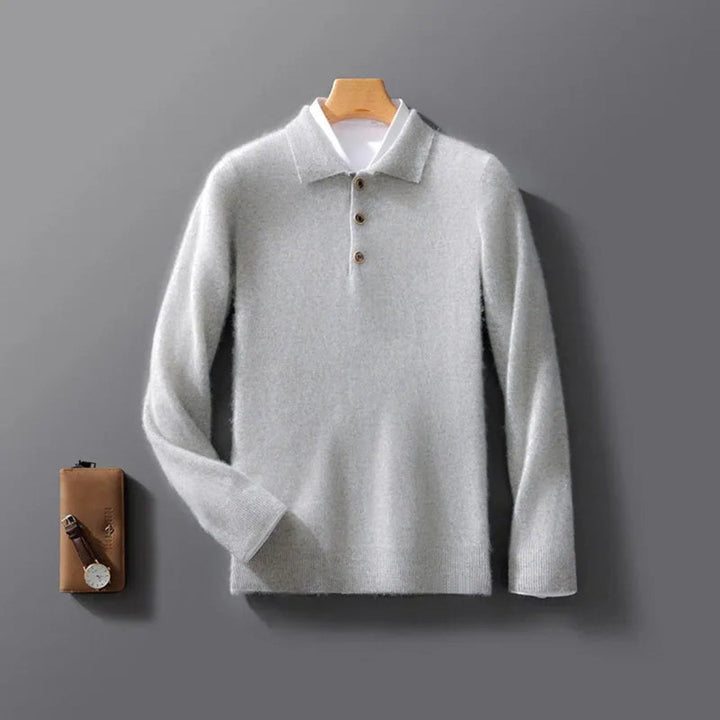 Sereno Men's Cashmere Polo Sweater Artisio