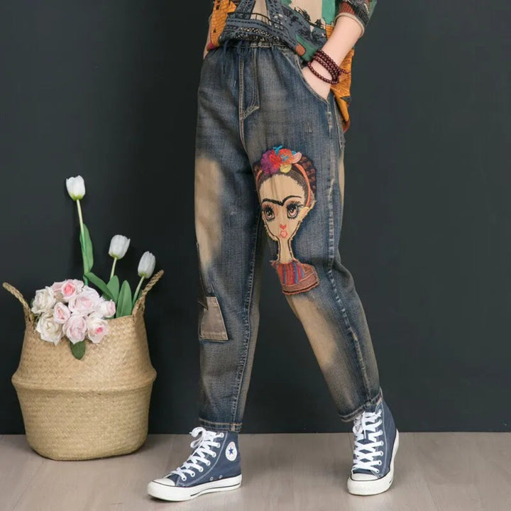 Shuvee Vintage Embroidered Denim Jeans