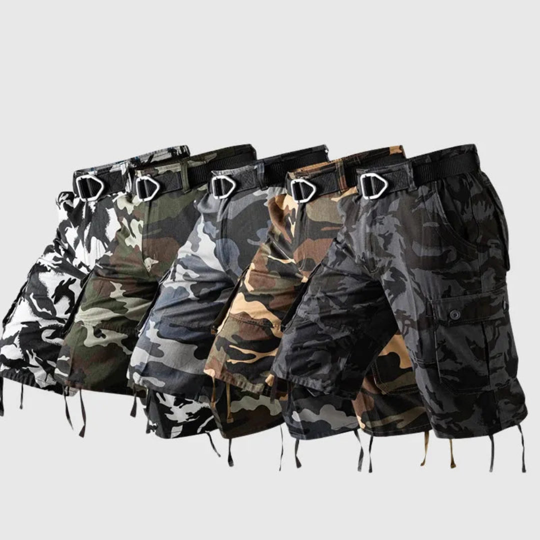 Sian Camo Multi-Pocket Cargo Shorts Artisio