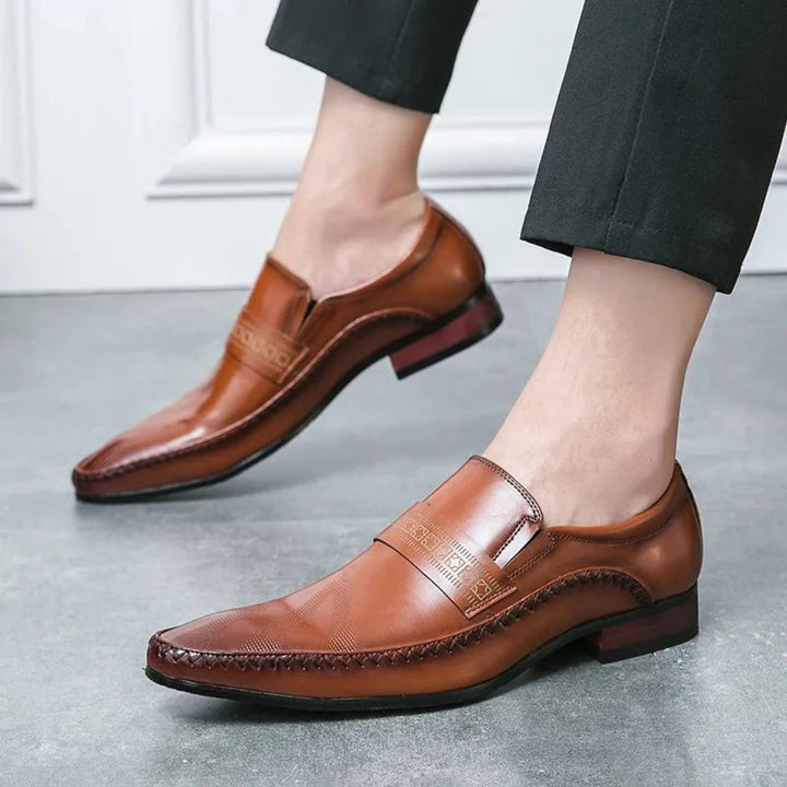 Silvano Slip-On Leather Dress Shoes