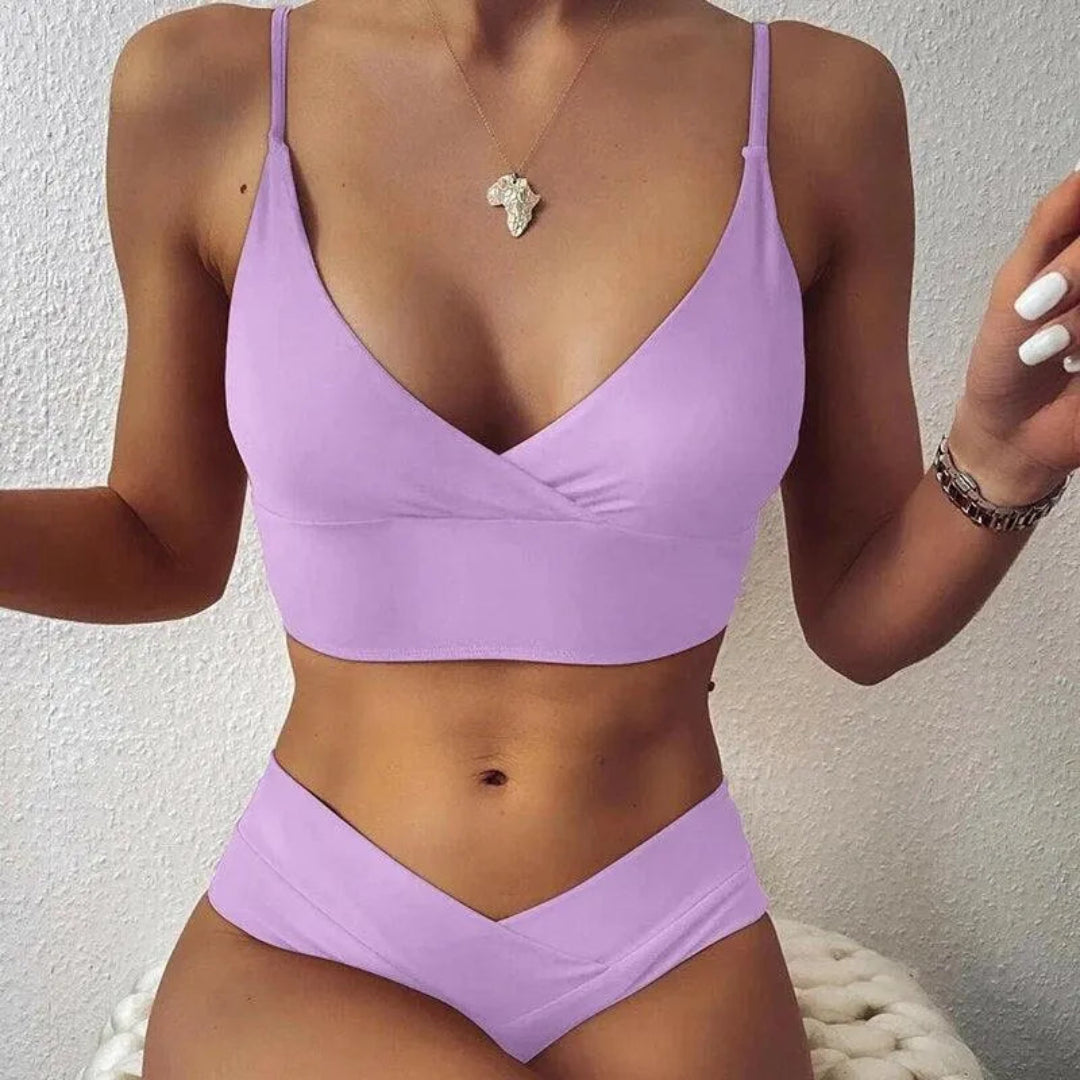 Simone Push Up V-Cut High Waist Bikini Set