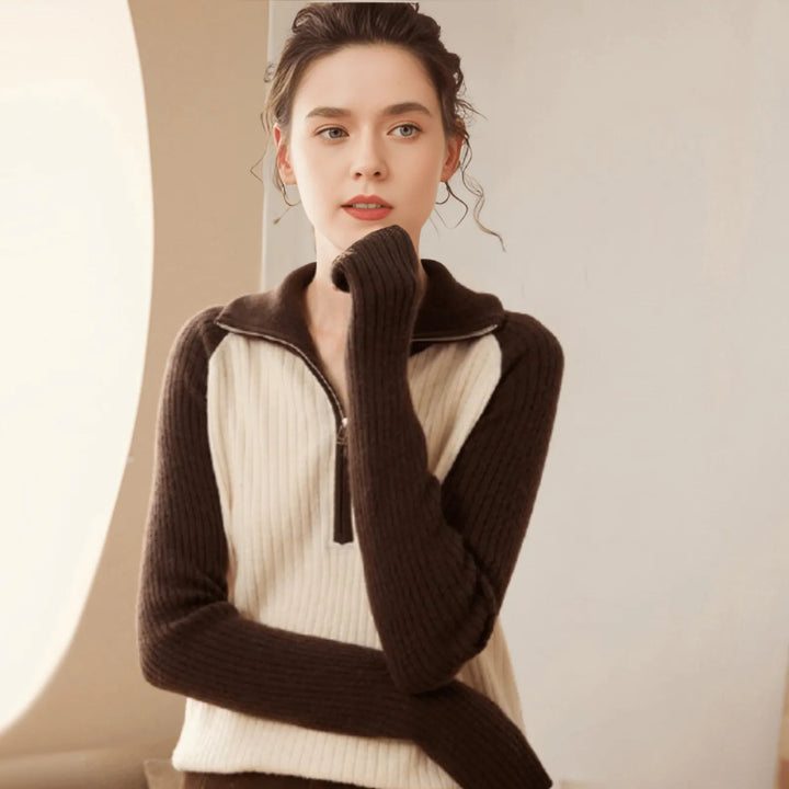 Simone Half-Zip Cashmere Sweater