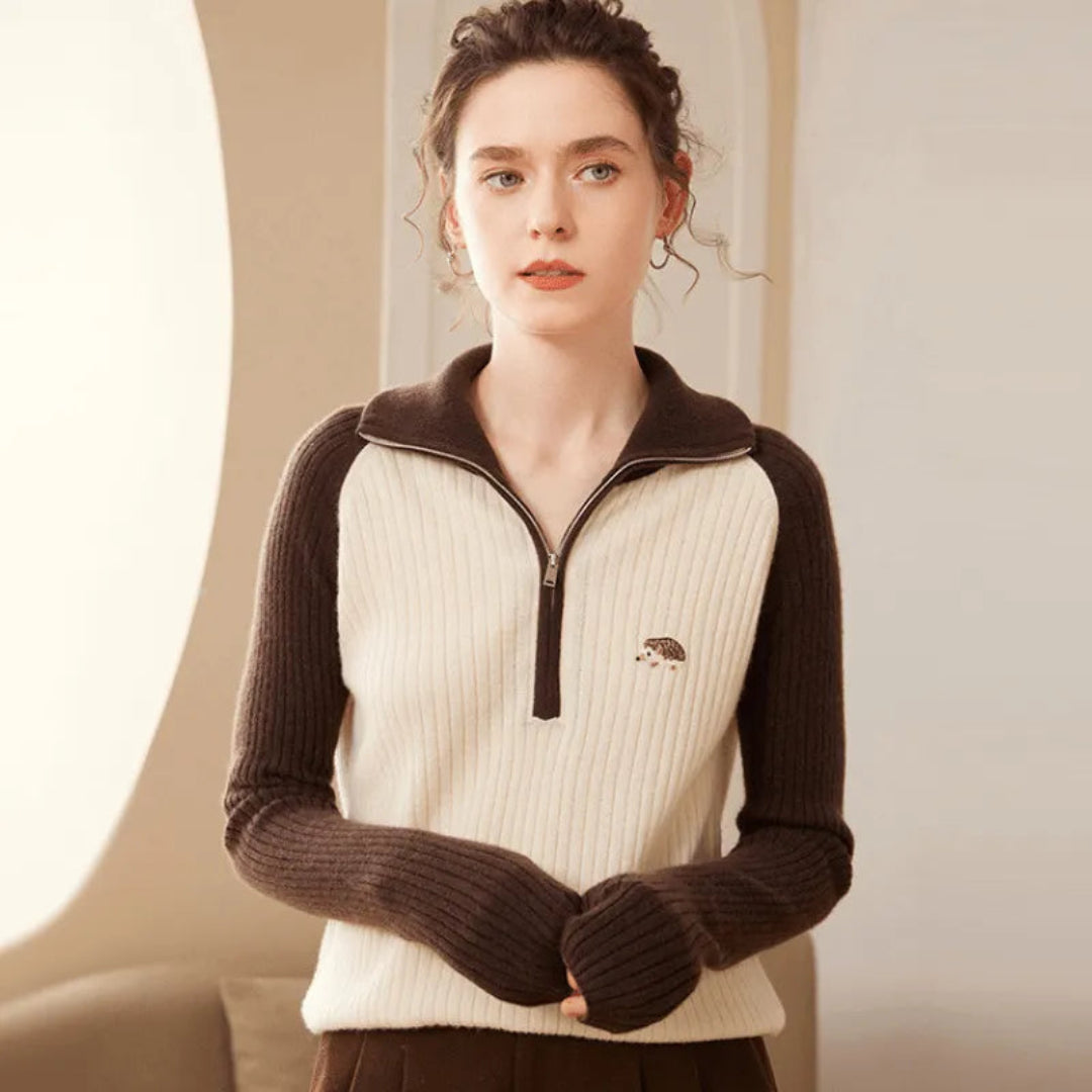 Simone Half-Zip Cashmere Sweater