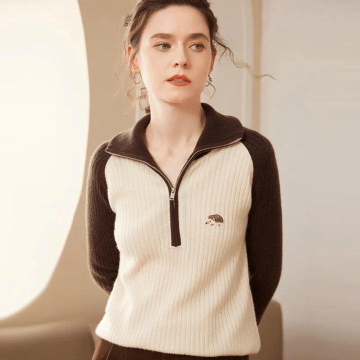 Simone Half-Zip Cashmere Sweater