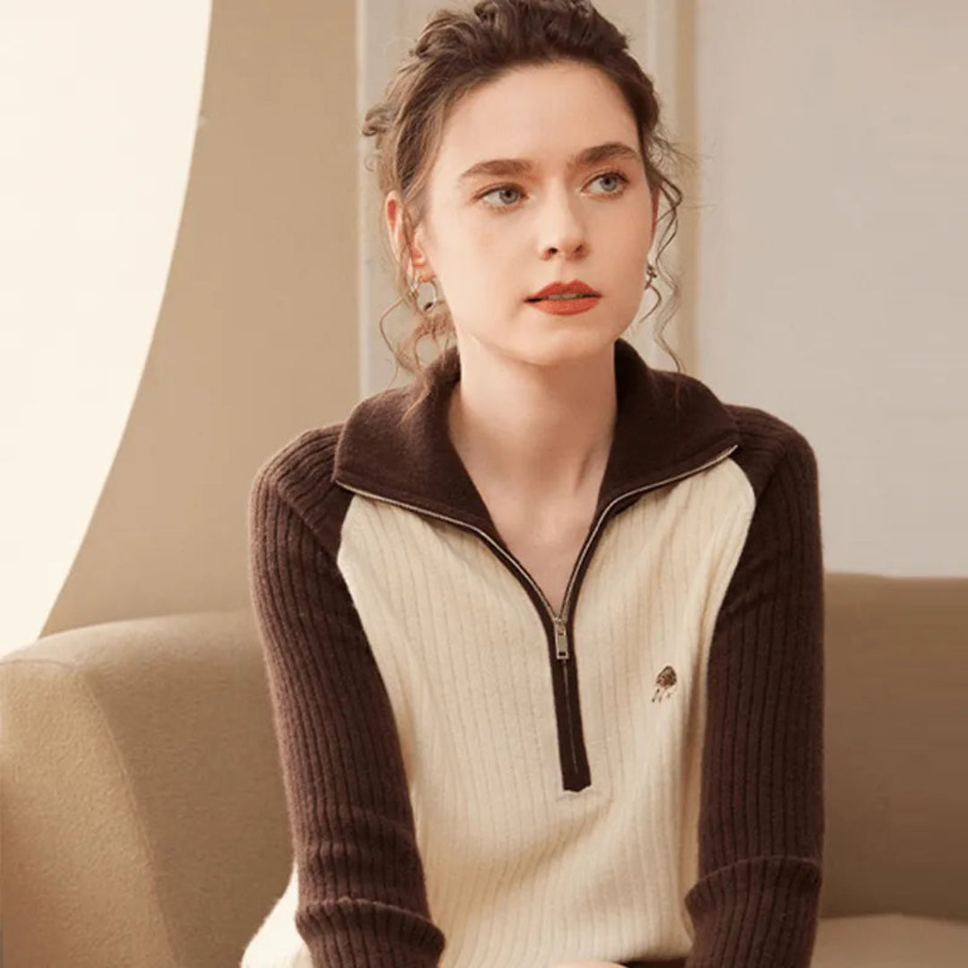 Simone Half-Zip Cashmere Sweater