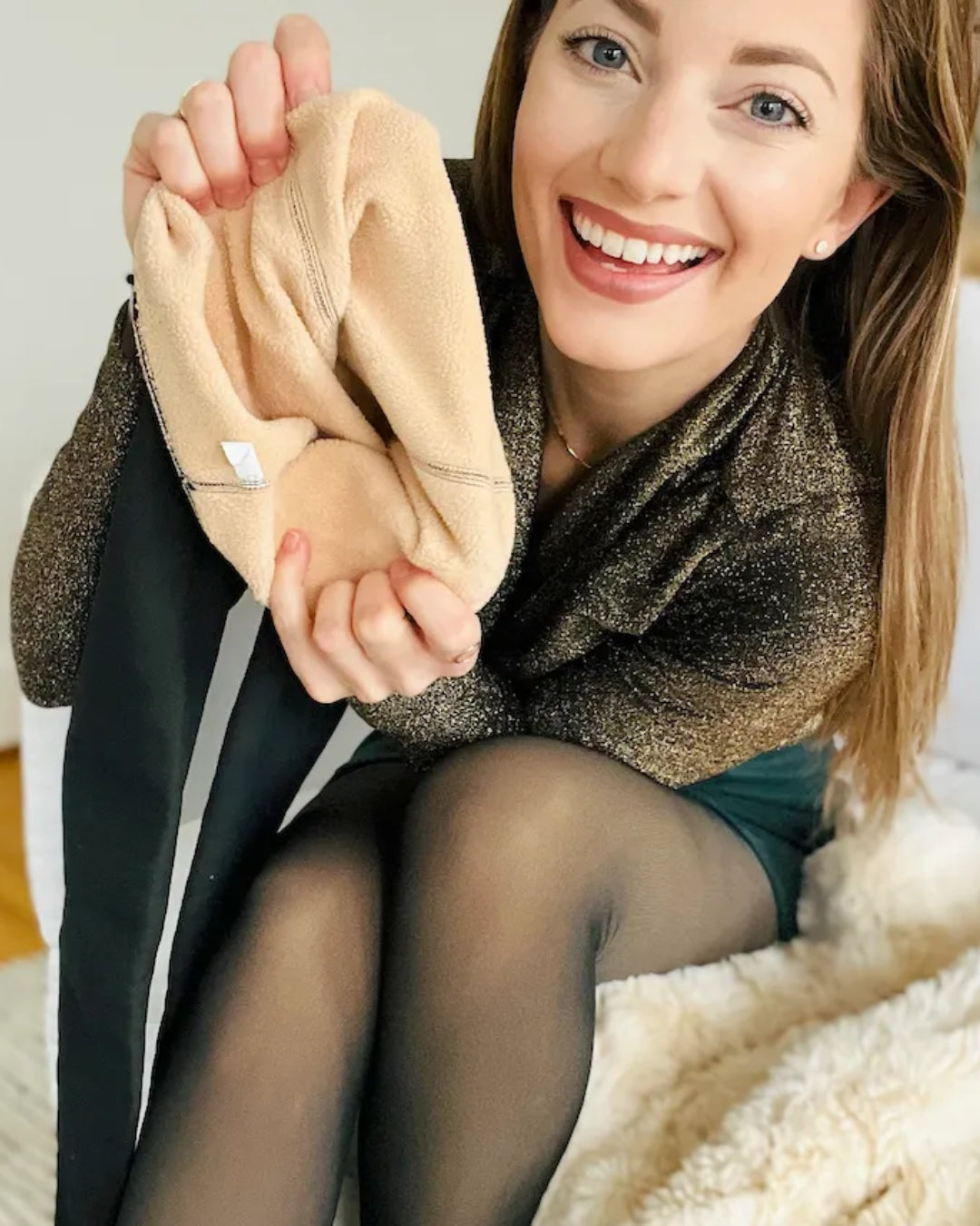 Snatched One-Seam Sheer Fleece Leggings 4