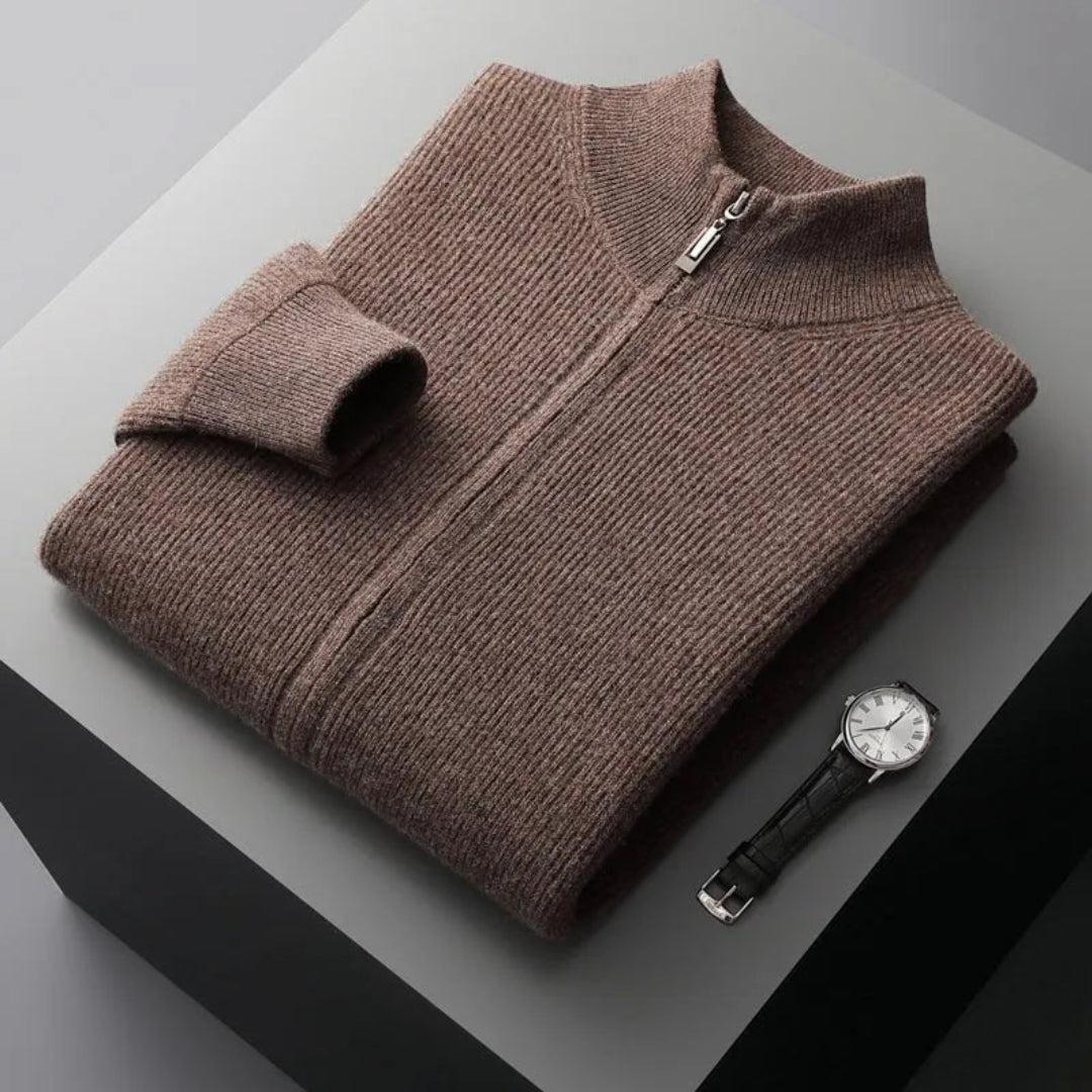 Spencer Merino Full-Zip Sweater Artisio