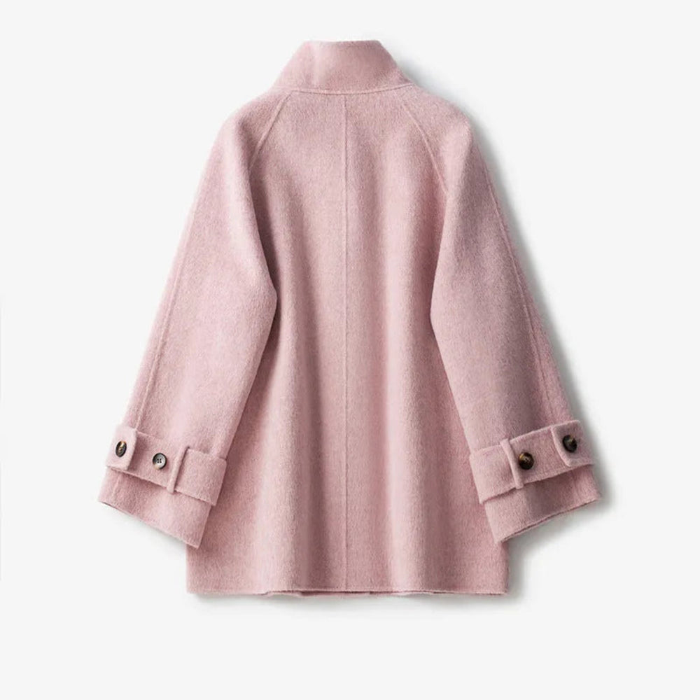 Stella High-Neck Double-Breasted Coat Artisio