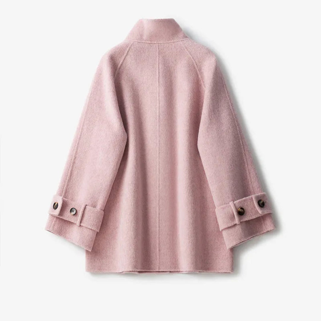 Stella High-Neck Double-Breasted Coat