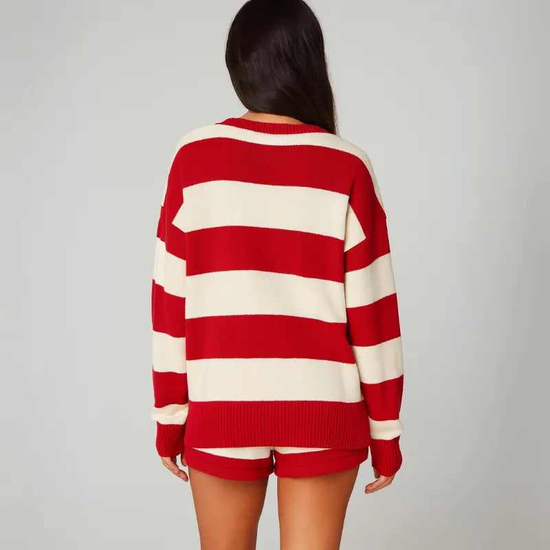 Tessa Women's Striped Knit Lounge Set Artisio