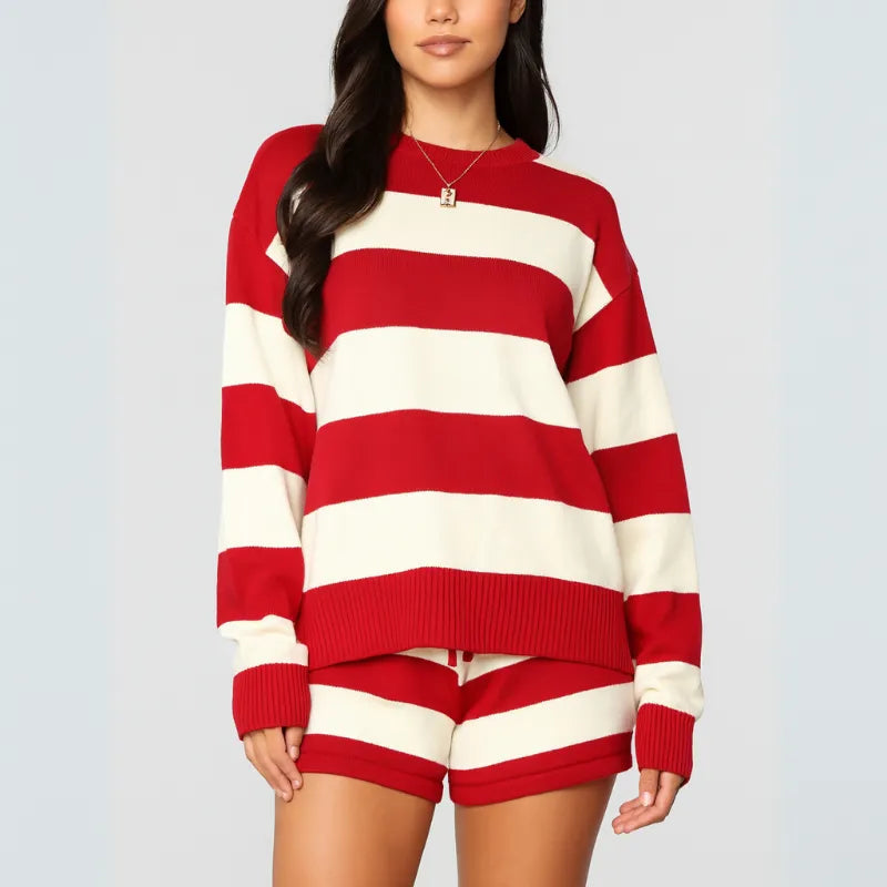 Tessa Women's Striped Knit Lounge Set Artisio