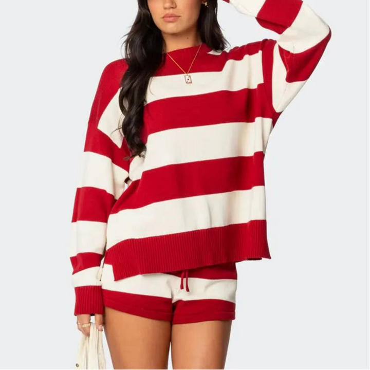 Tessa Women's Striped Knit Lounge Set Artisio