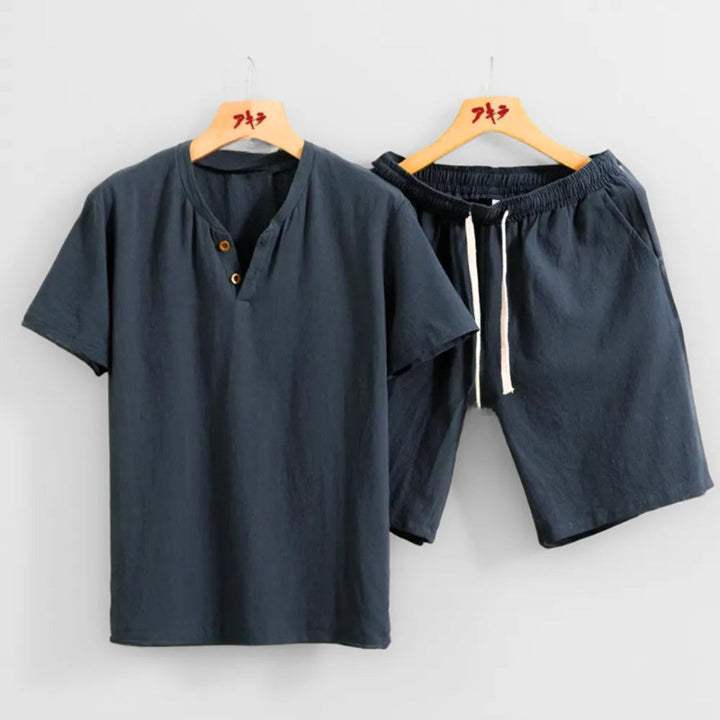 Theo Linen Look Two-Piece Set Artisio