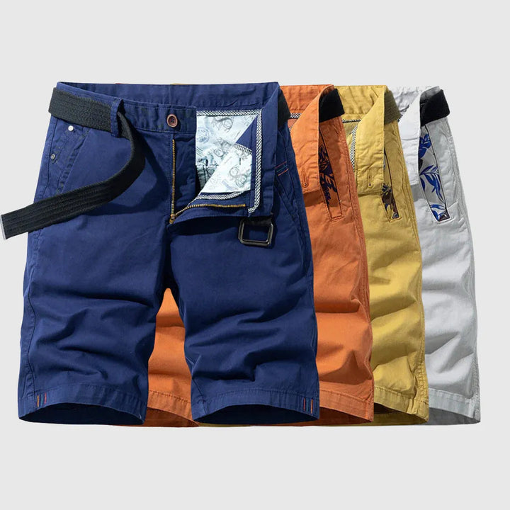 Tim Zipper Fly Cotton Shorts Artisio