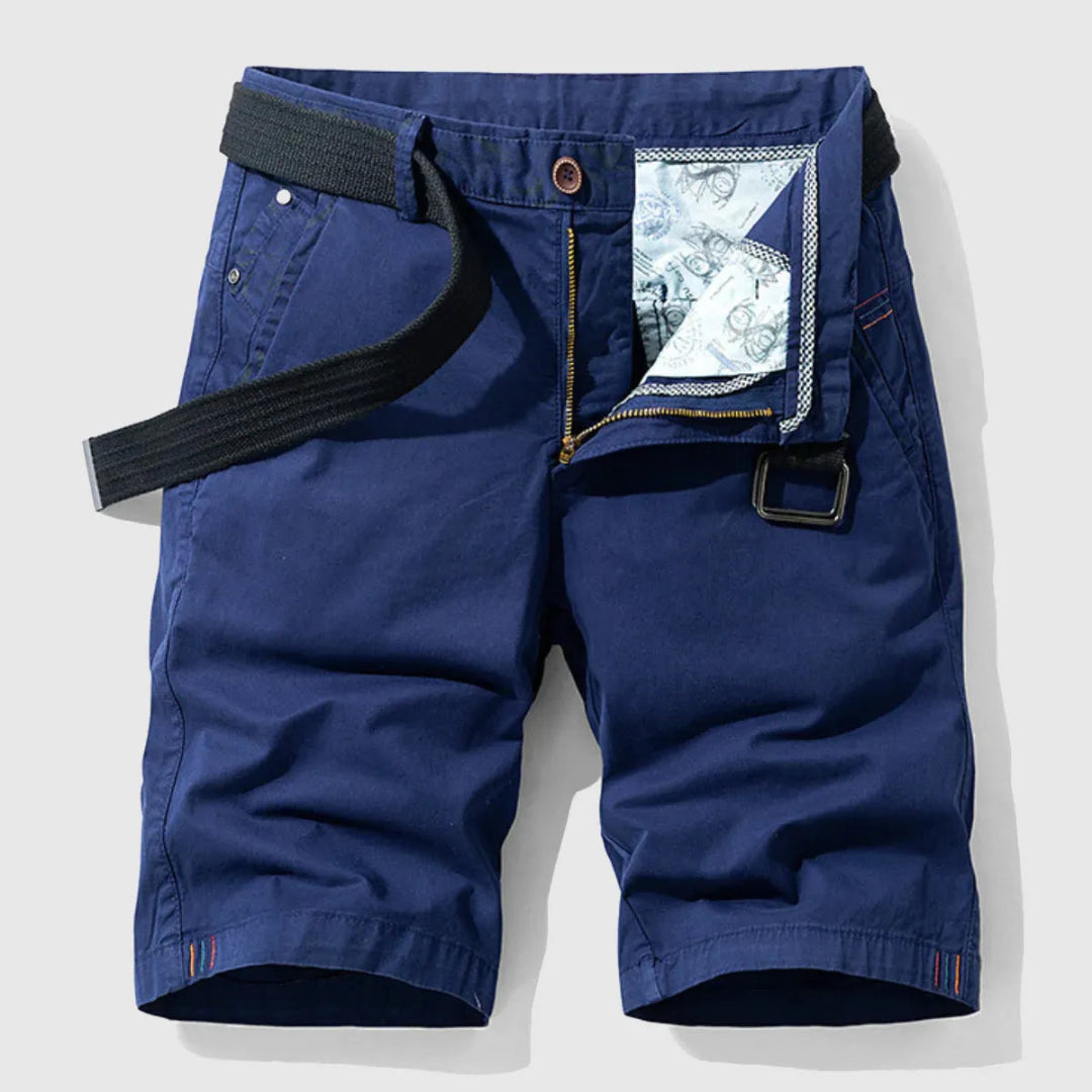 Tim Zipper Fly Cotton Shorts Artisio