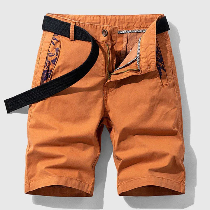 Tim Zipper Fly Cotton Shorts Artisio