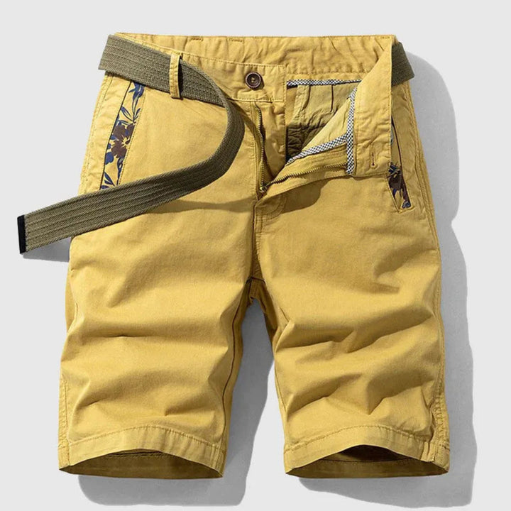 Tim Zipper Fly Cotton Shorts Artisio