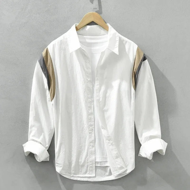 Tristan Colorblock Cotton Long Sleeve Shirt