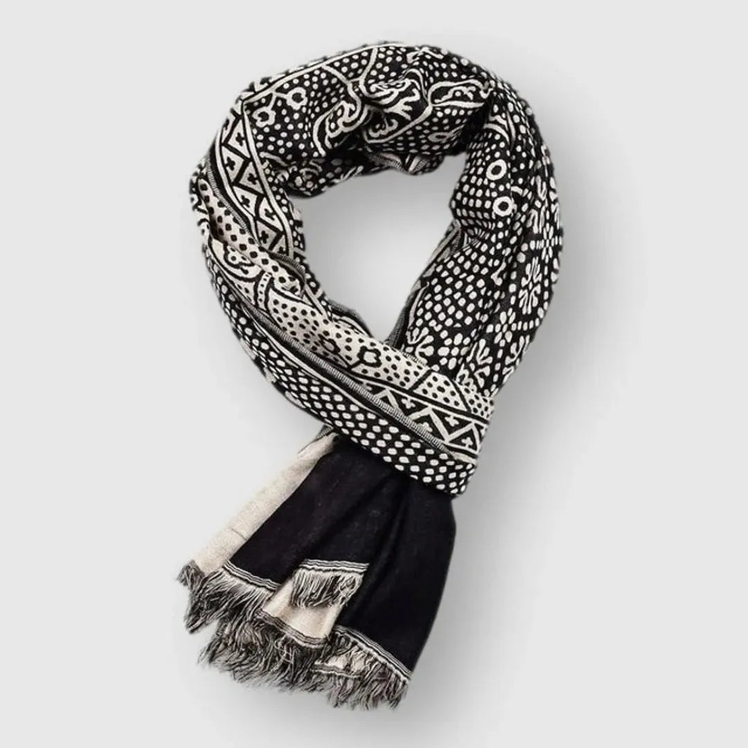 Unisex Cotton Patterned Scarf