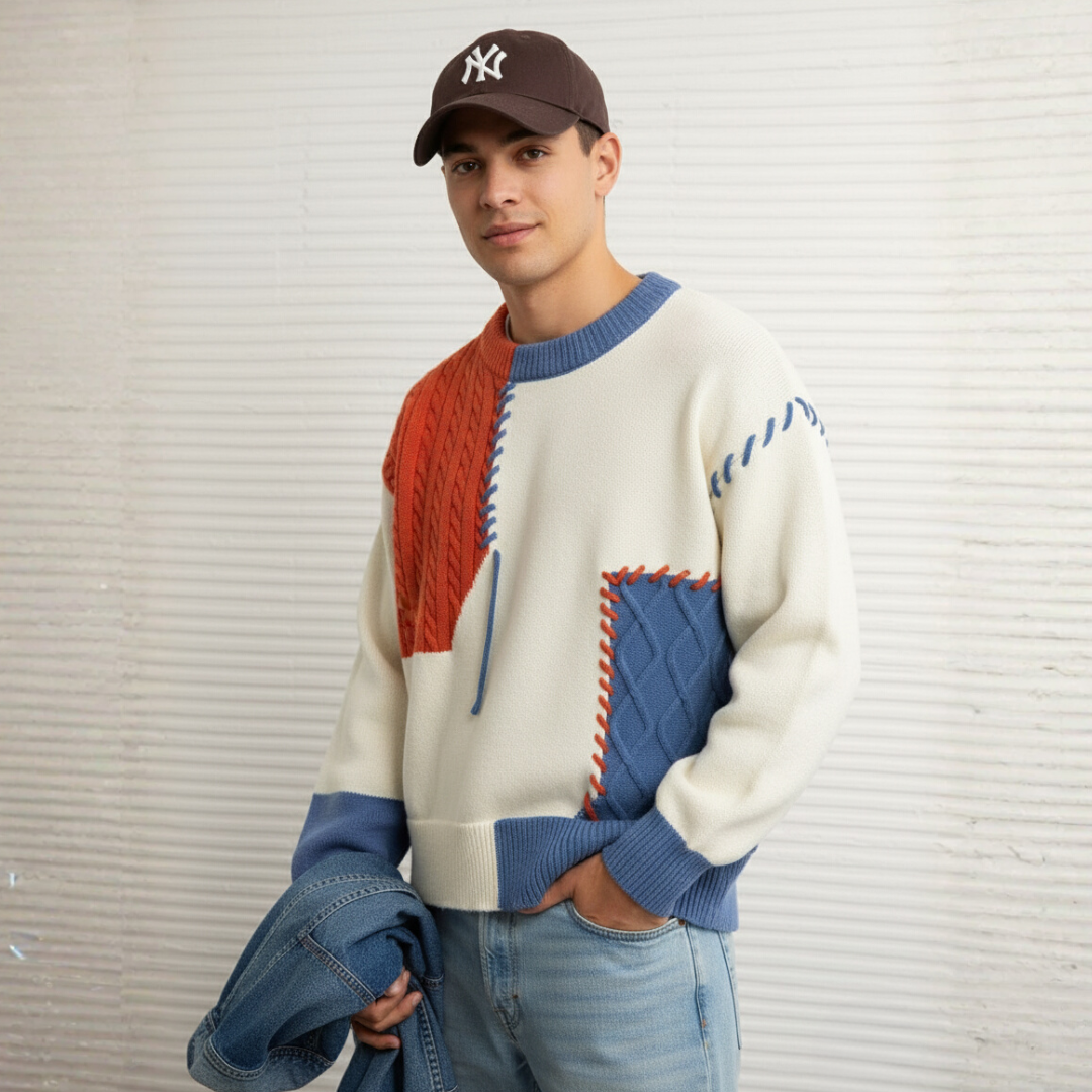 Apollo Patchwork Vanguard Sweater Artisio