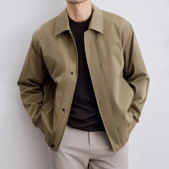 Cade Classic Point-Collar Bomber Jacket