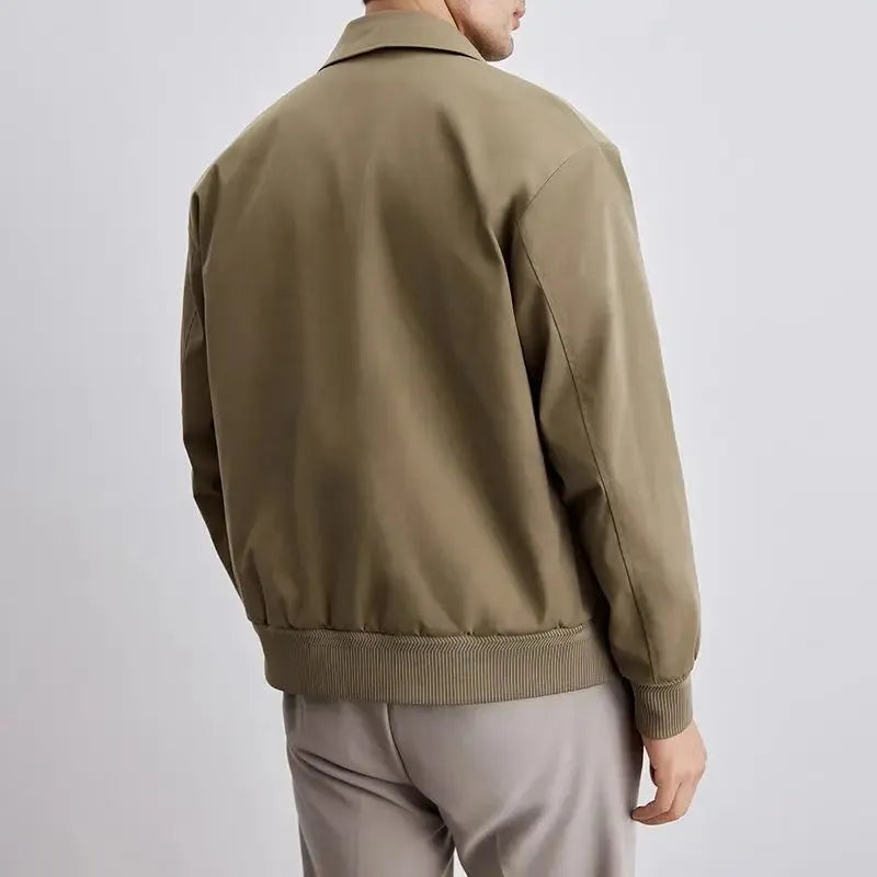 Cade Classic Point-Collar Bomber Jacket