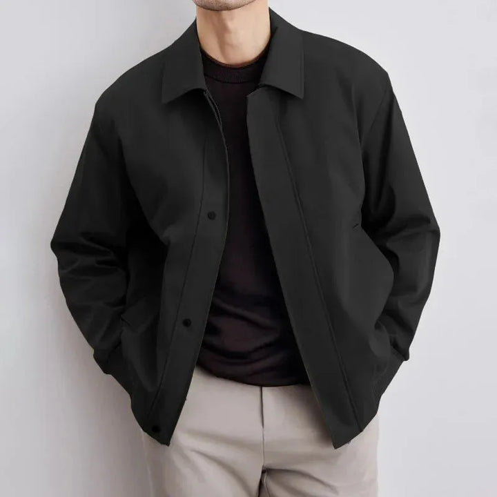 Cade Classic Point-Collar Bomber Jacket