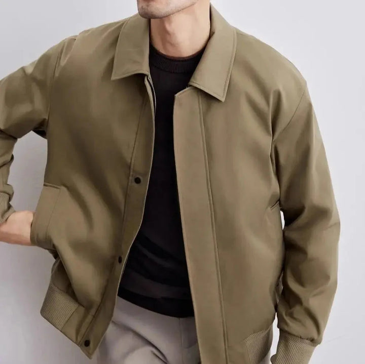 Cade Classic Point-Collar Bomber Jacket