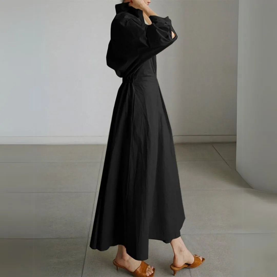 Valencia Long Sleeves Cinched Shirt Dress