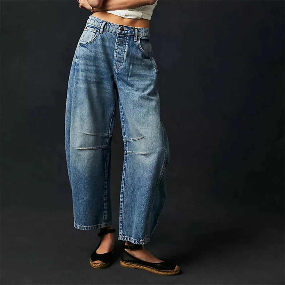 Valeria Mid-Rise Barrel Jeans Rondale