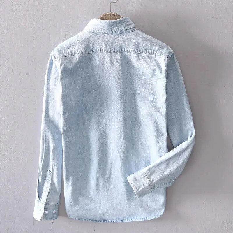 Valiant Pure Cotton Denim Long-Sleeve Shirt