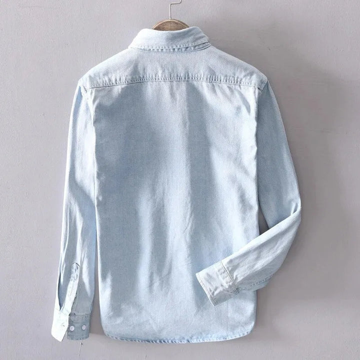 Valiant Pure Cotton Denim Long-Sleeve Shirt