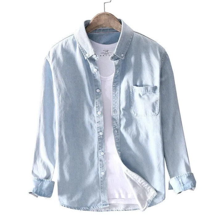 Valiant Pure Cotton Denim Long-Sleeve Shirt