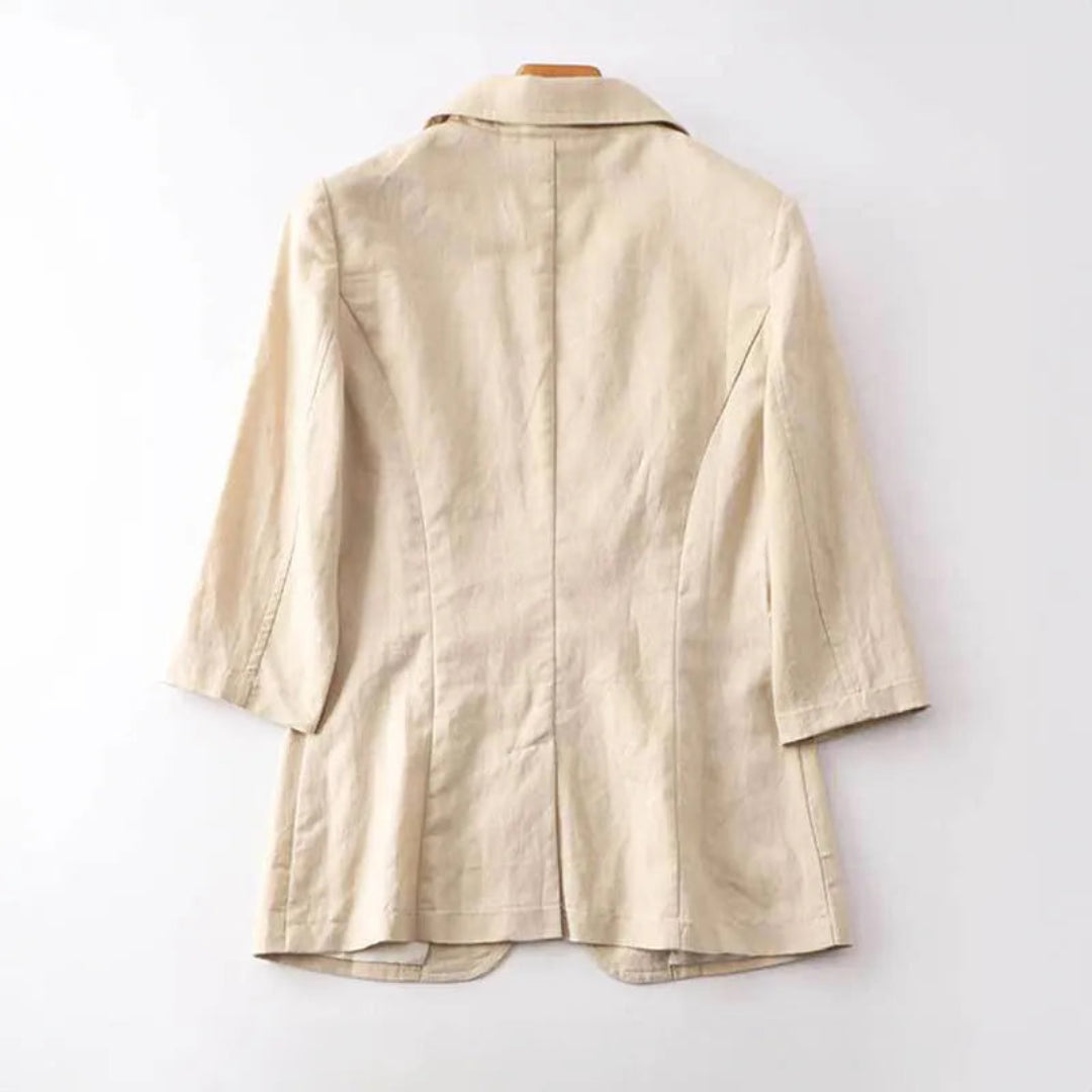 Vicky 3/4 Sleeve Linen Blazer