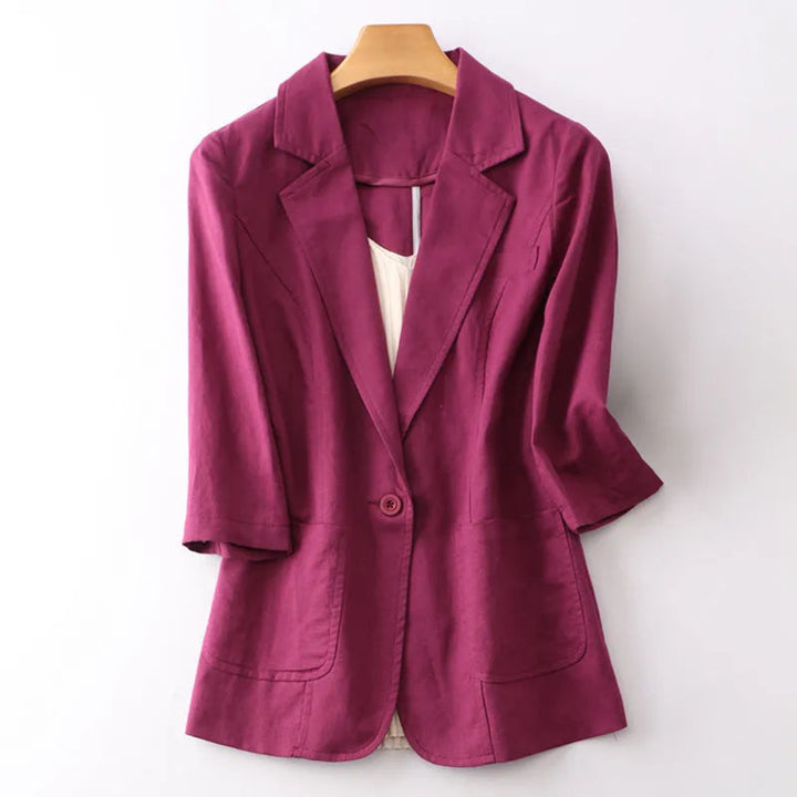 Vicky 3/4 Sleeve Linen Blazer
