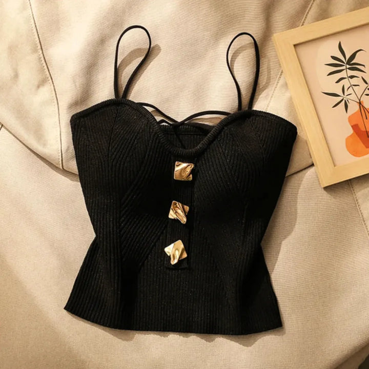 Victoria Ribbed Knit Sculpted Corset Top