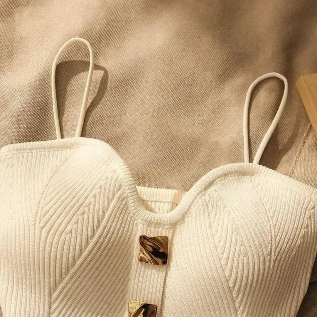 Victoria Ribbed Knit Sculpted Corset Top