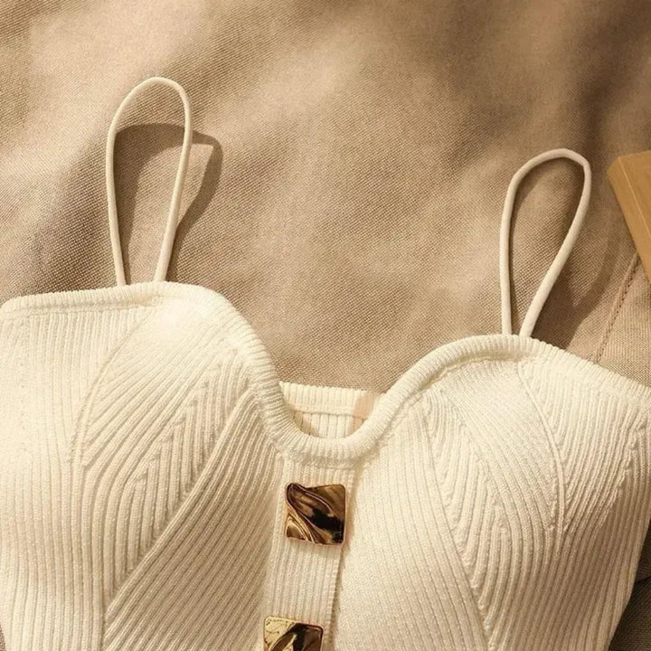 Victoria Ribbed Knit Sculpted Corset Top