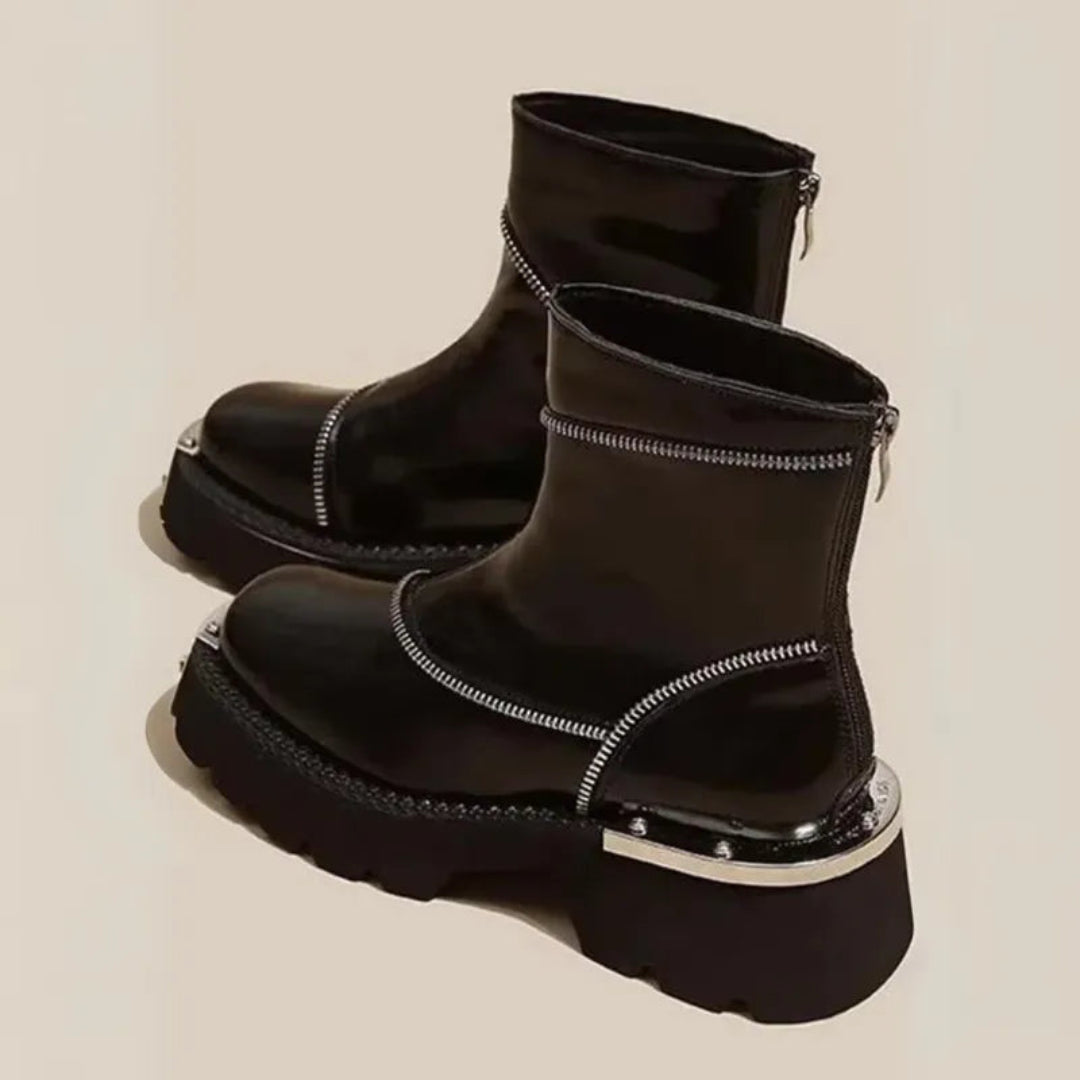 Vida Zip Ankle Boots