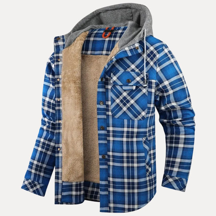Vincent Sherpa-Lined Plaid Padded Jacket
