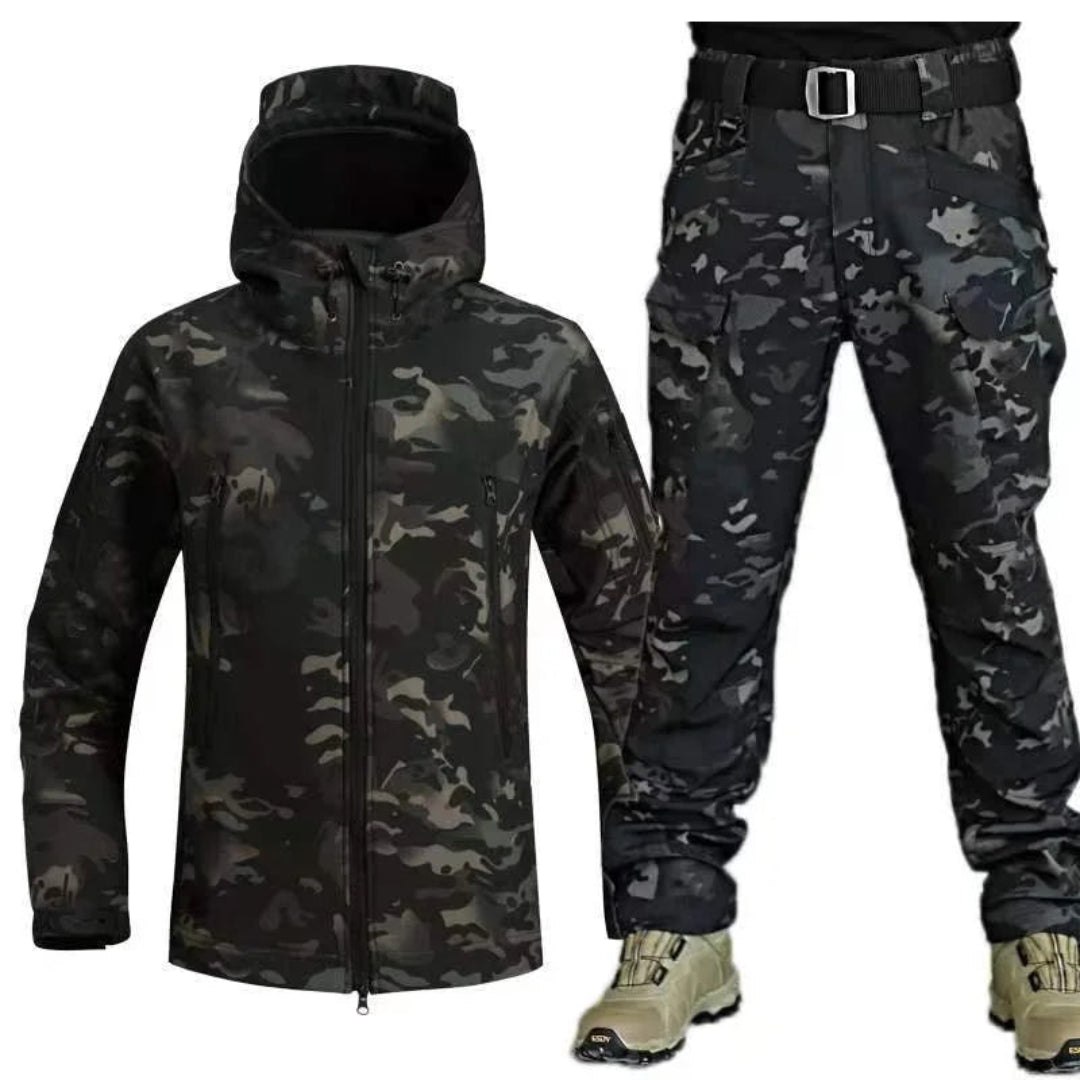 Winter Waterproof Tactical Jackets Sets Men Outdoor Soft Shell Hiking Hunting Jacket Suit Fleece Cargo Pant Tracksuits Artisio